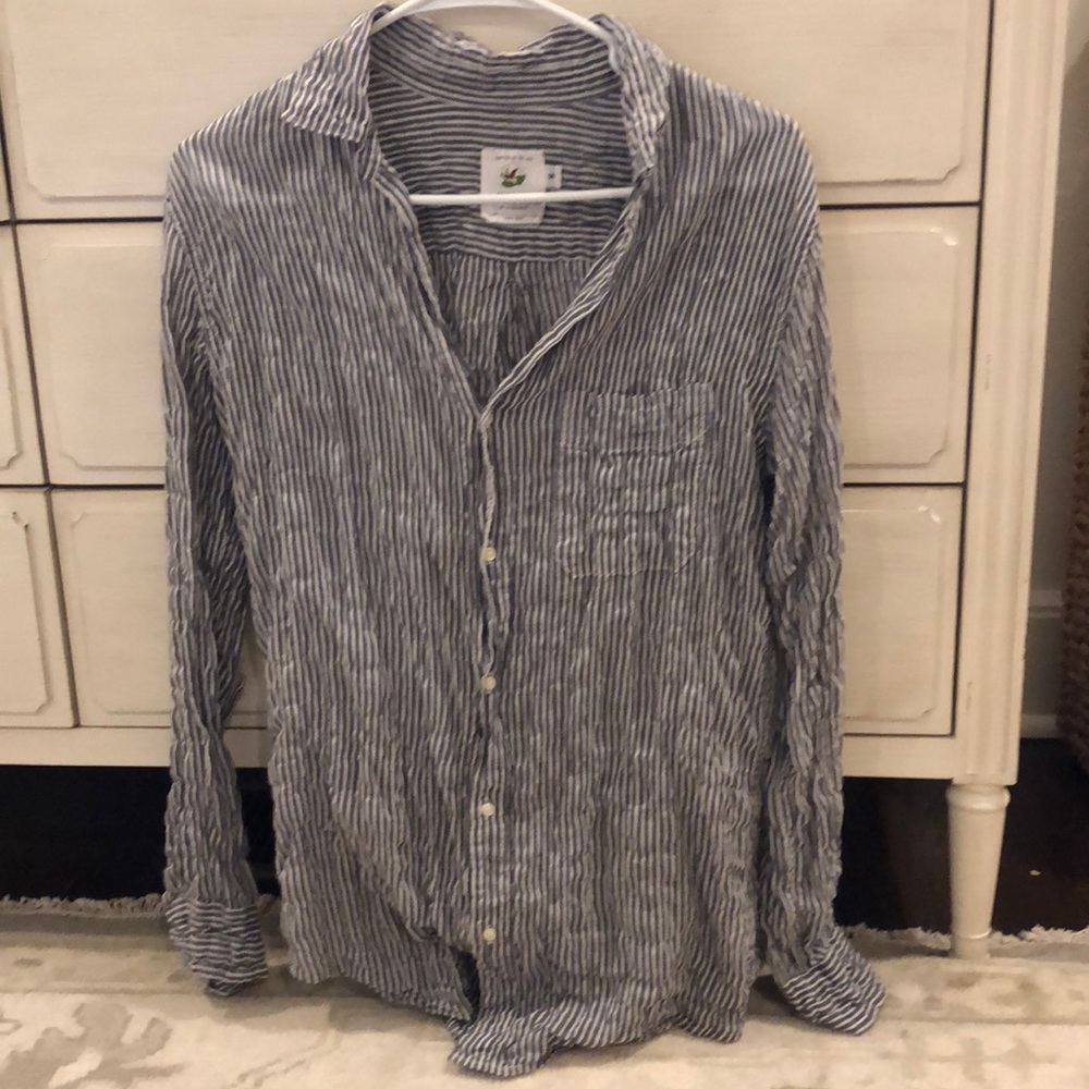 Blue and white striped American Colors button down